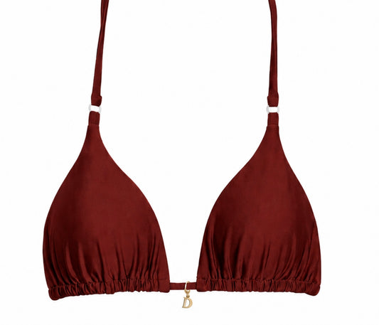 July - Brown Triangle Bikini Top