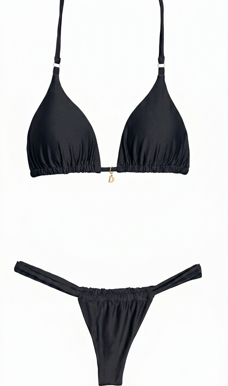 July - Black Triangle Bikini Top