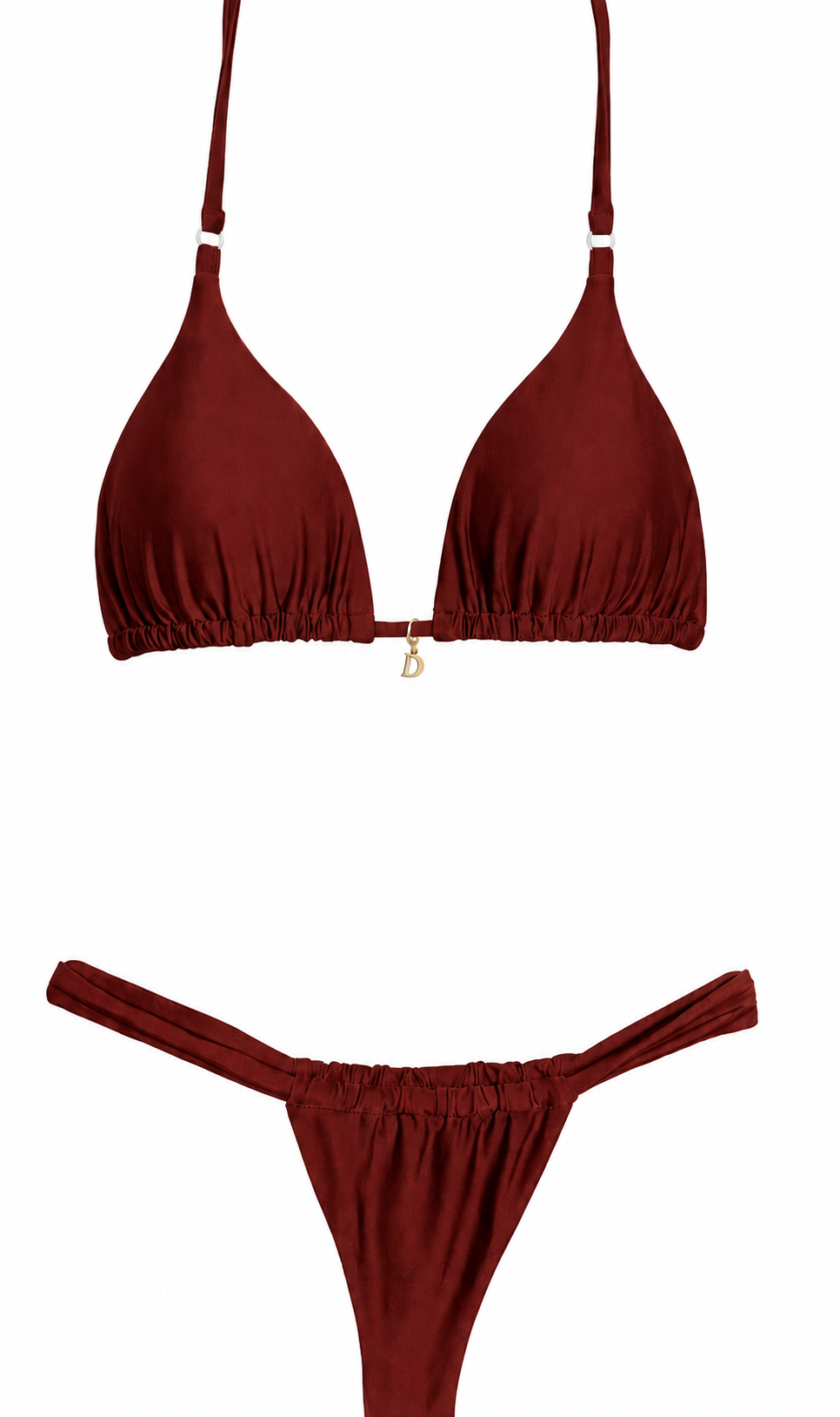 July - Brown Triangle Bikini Top